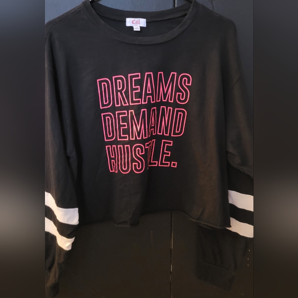 ~◇DREAMS DEMAND HUSTLE LONG SLEEVED CROPPED SHIRT◇~